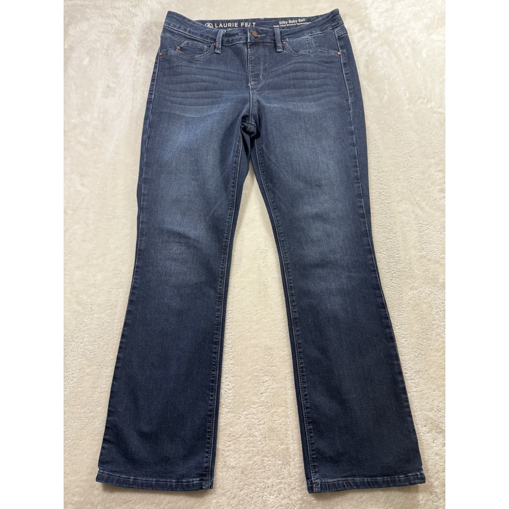 Laurie Felt Womens Silky Baby Bell Vital Stretch Blue Jeans MP Meas: 30x28.5